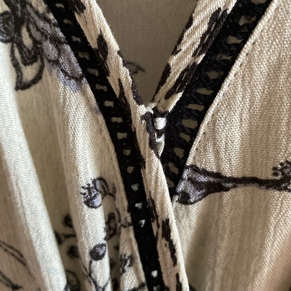 Knox Rose White/Black/Blue Floral Dress, Size 3X - Picture 9 of 10